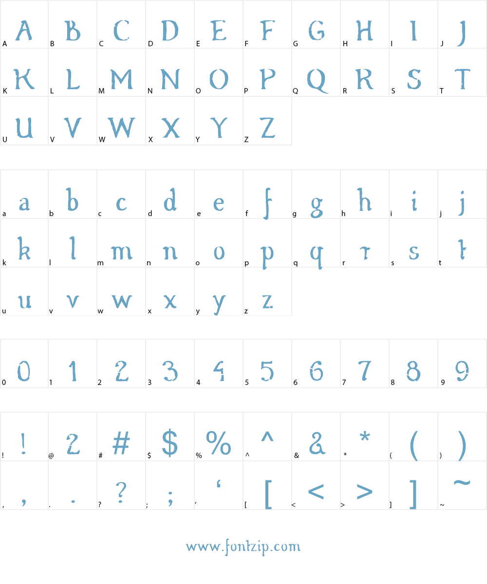 Windy Wood Demo Font Character
